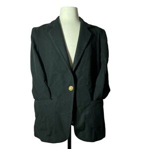Radcliffe Sag Harbor Pure Wool Blazer Jacket‎ Women's 12 Black Career Old Money